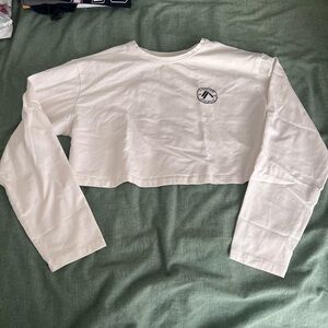 Alphalete White Logo Long Sleeve Top